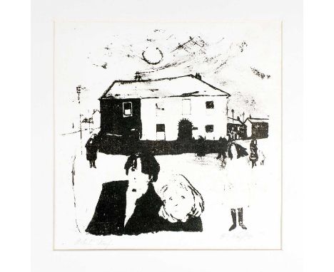 Gill WATKISS (1938) Penwith Village Silkscreen, signed and dated '72, artist's proof, 27.5 x 27.5cm.There are no tears to the