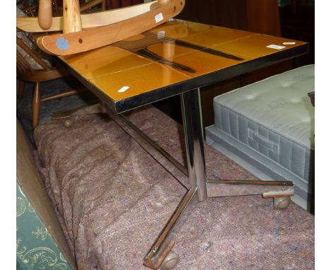 1960/70s retro tile top coffee table 