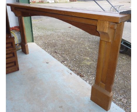 Extremely large light oak fire surround 