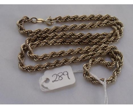 9ct rope twist chain 22" long 11.2g     