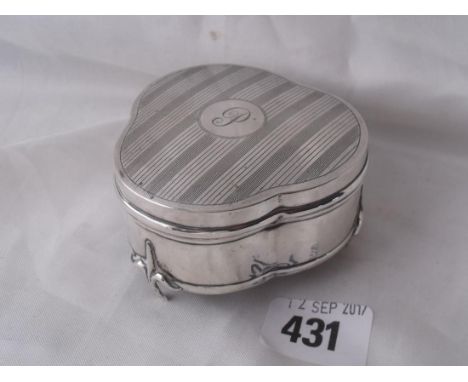 Trinket box 3" long Birm 1919 by CF & SF    