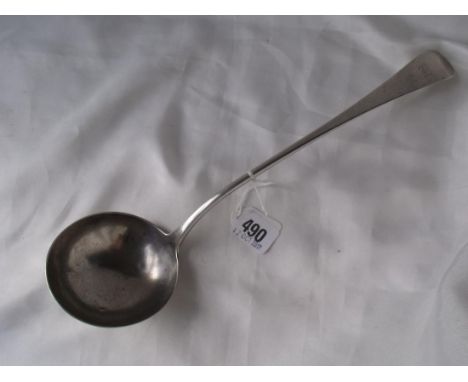 Georgian bottom struck soup ladle by P Roker   