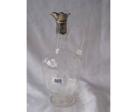 Baluster shaped decanter with loop handle and mounted pouring lip Birm 1900 by WHS   