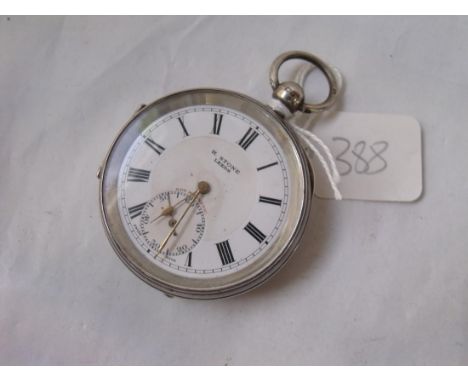 Silver cased pocket watch by Stone     