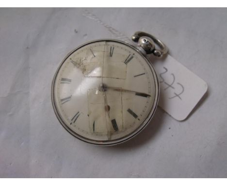 19thc silver gents pocket watch     