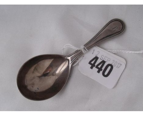 Georgian oe thread pattern caddy spoo  Lon 1796 by PB & AB  12g      