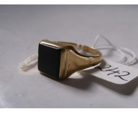 18ct bloodstone gents signet ring     