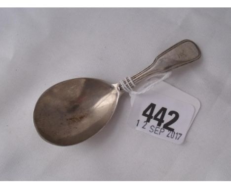 Georgian fiddle thread caddy spoon Lon 1798 by GS   12g       