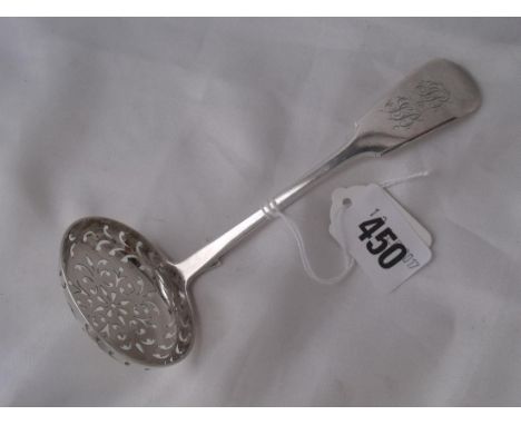 Exeter - fiddle pattern sifter ladle 1843 by JS  40g        
