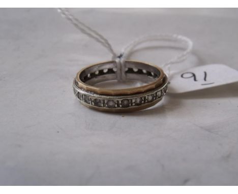 9ct eternity ring approx size 'M'     