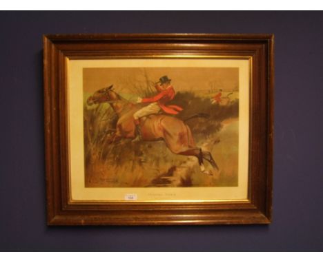 After Lionel Edwards, colour print "'Hunting Types THE THRUSTER" 35 x 45 cm, framed &amp; glazed 