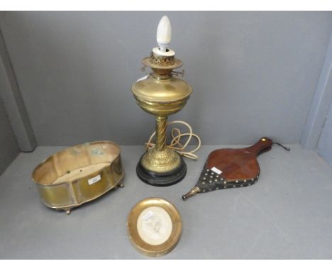 Oil lamp as an electric lamp, planter etc 
