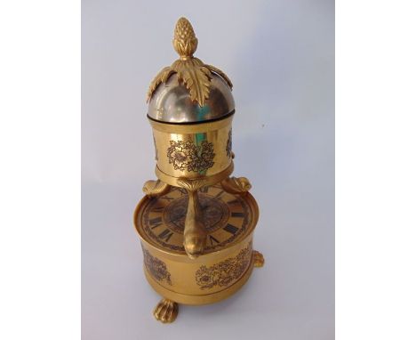 The Sinclair Harding Table Clock with detachable alarm by Sinclair, Harding & Company of Cheltenham, numbered to underside A0