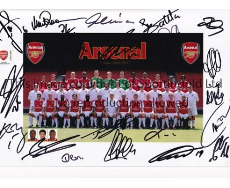 ARSENAL AUTOGRAPHS      Eight signed official team groups: 1986/7 black &amp; white with 18 signatures, heavy vertical fold, 