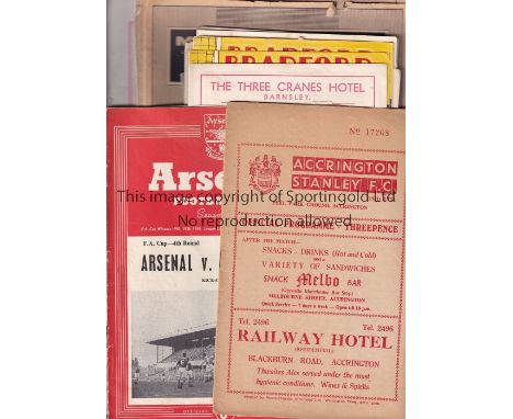 NORWICH AWAYS    Twenty six Norwich away programmes, 1950s, Mainly late 50s but includes Cup at Arsenal 53/4, Cup at Portsmou