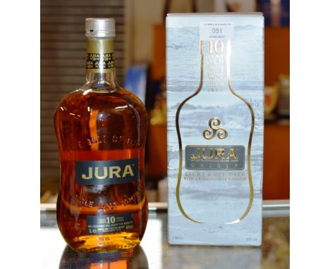 JURA ORIGIN 10 YEAR OLD SINGLE MALT SCOTCH WHISKY, WITH PRESENTATION BOX - 1 LITRE, 40% VOL     