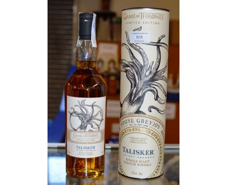 TALISKER GAME OF THRONES LIMITED EDITION "HOUSE GREYJOY" SELECT RESERVE SINGLE MALT SCOTCH WHISKY, WITH PRESENTATION BOX - 70