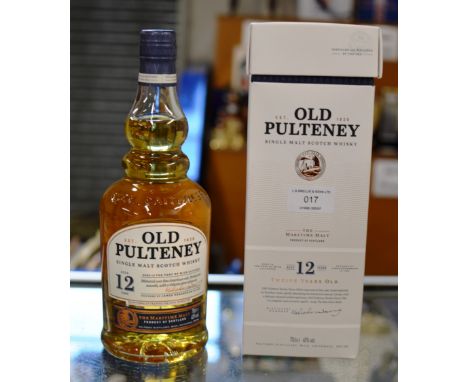 OLD PULTENEY 12 YEAR OLD SINGLE MALT SCOTCH WHISKY, WITH PRESENTATION BOX - 70CL, 40% VOL     