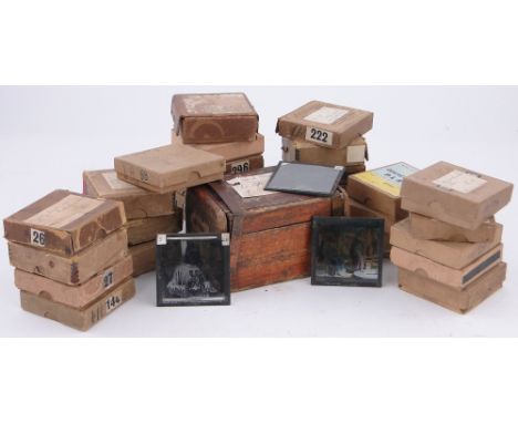 A large Collection of glass magic lantern slides.