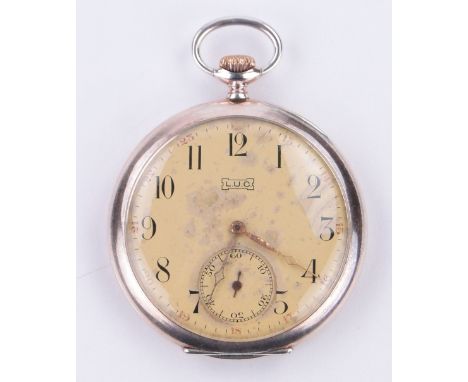 An L U C Chopard Swiss silver case topwind pocket watch,
case width 50mm.