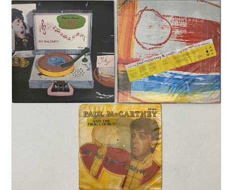 PAUL MCCARTNEY AND RELATED - LP/ 7" RARITIES PACK. A super pack of 3 LPs/ 7" by Paul McCartney and related. Artists/ titles i