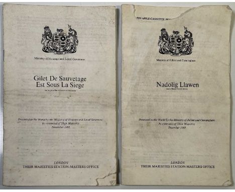 Two publications, one titled 'Nadolig Llawen' (Dec 1968, 40pp) and one 'Gilet De Sauvetage Est Sous La Siege' (Nov 1968, 20pp
