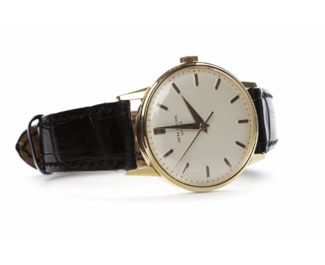 GENTLEMAN'S PATEK PHILIPPE EIGHTEEN CARAT GOLD MANUAL WIND WRIST WATCHcalibre 27SC,  the cream coloured dial with applied gol