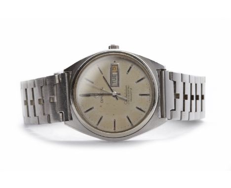 GENTLEMAN'S OMEGA CONSTELLATION CHRONOMETER STAINLESS STEEL QUARTZ WRIST WATCHpurchased 1980, and movement no. 40698750 both 