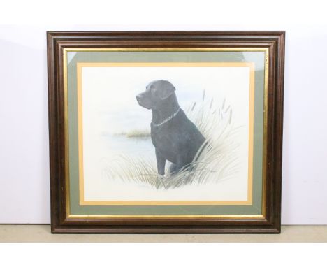 James Rowley (British, 20th century), study of a black labrador, limited edition print, signed in pencil lower left and numbe