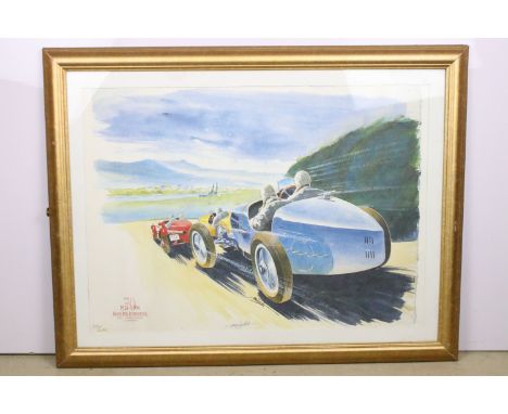 70 years of Grand Prix International 1924 - 1994, limited edition colour print, numbered in pencil lower left 320/400, 52.5 x