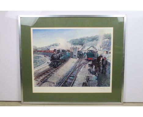 After Terence Cuneo (British, 1907 - 1996), 'Festiniog Workhorses', limited edition print, signed in pencil lower right and n