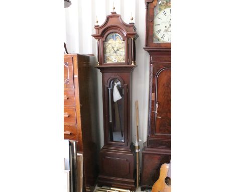 20th century mahogany cased long case clock, the dial marked Reguladora with moon phase dial, H 207cm