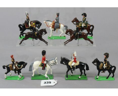 A set of Mulberry miniatures hand-painted lead soldier figures “Napoleon &amp; staff” (FN1), boxed, &amp; four Britains paint