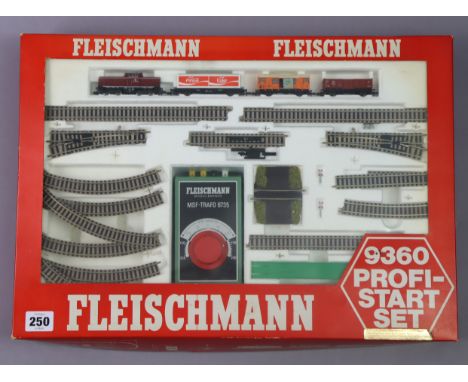 A Fleisehmann (German) “profi-start” train set (model no 9360), boxed.