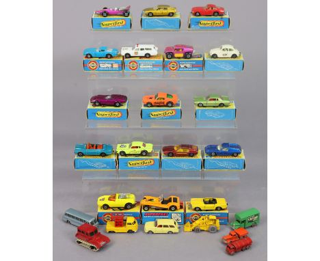 Twenty-five various Matchbox die-cast scale model vehicles, boxed &amp; unboxed.