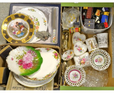 An AA automobile badge; ceramics, Royal Crown Derby Posie pattern; continental porcelain bon-bon dishes; model cars, various,