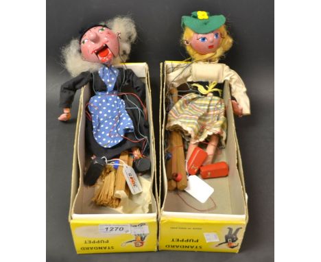 SS Mitzi - Pelham Puppets SS Range, wooden ball head, blond hair, hand painted features, blue eyes, large composite hands wit