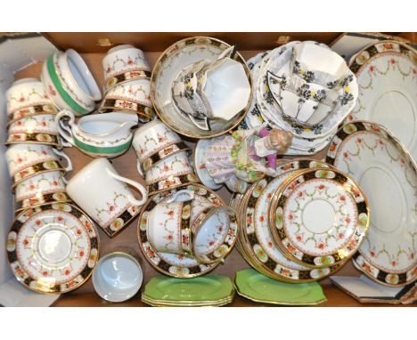 Ceramics - a Shelley Art Deco part tea service; an Edwardian tea service; continental figure; Royal Winton; etc