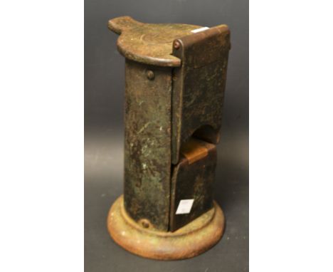 Railway Interest - brass and cast iron booking office ticket clipping machine, J B Edmondson, Cheetam, Manchester