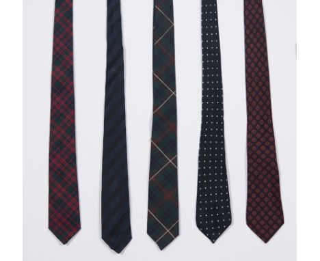 Balenciaga. Set of five natural silk ties.Virtually unworn.Vintage.