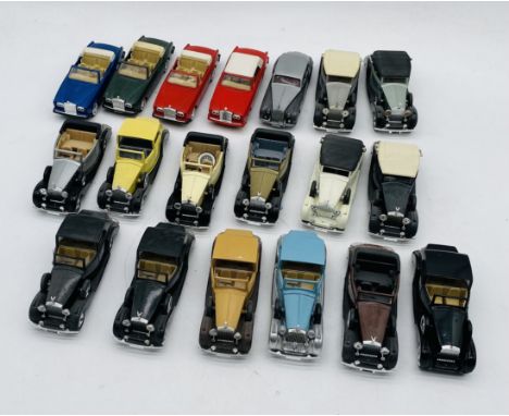 A collection of unboxed Solido Rolls Royce die-cast cars including Phantom III, Corniche and Silver Cloud models - all 1:43 s