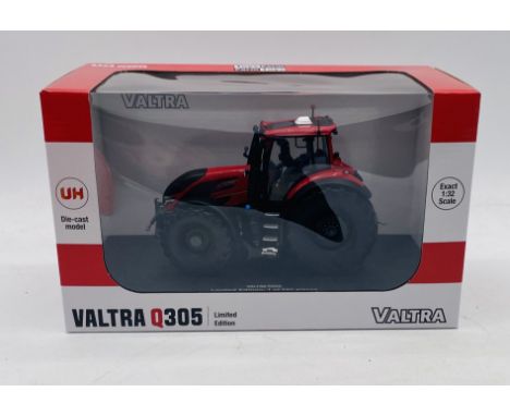 A boxed limited edition Universal Hobbies Valtra Q305 die-cast tractor (1:32 scale, limited to 500)