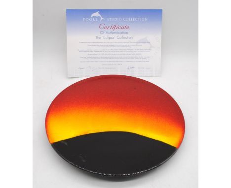 A Poole pottery limited edition 'Eclipse' pattern charger, no. 1004, with certificate - diameter 35cm