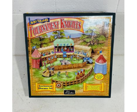 A vintage boxed Britains Ltd Tournament Knights Diorama Set (08761) - 1:32 scale