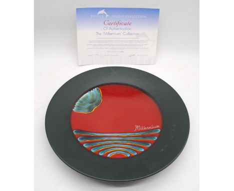 A Poole pottery limited edition 'Millenium' pattern charger, no. 1692, with certificate - diameter 40.5cm