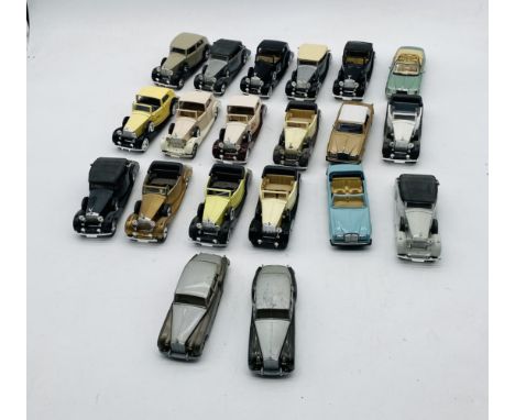 A collection of unboxed Solido Rolls Royce die-cast cars including Phantom III, Corniche and Silver Cloud models - all 1:43 s