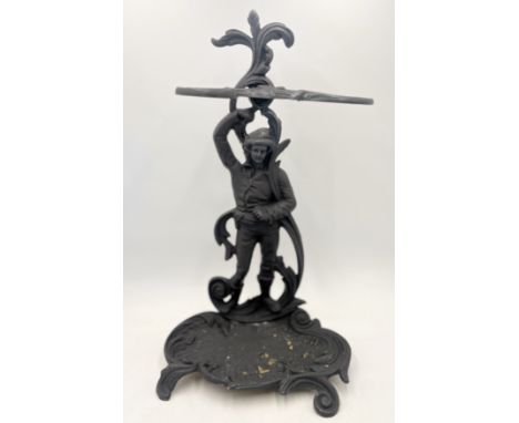 An Art Nouveau style decorative vintage stick/umbrella stand in the form of a male figure, H 59cm