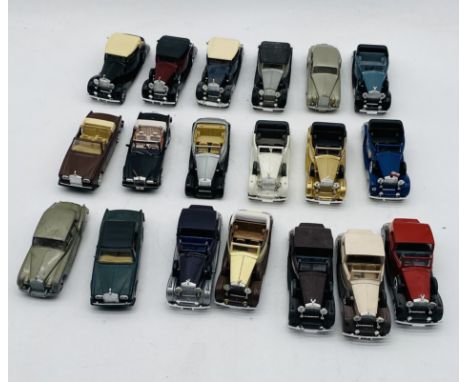 A collection of unboxed Solido Rolls Royce die-cast cars including Phantom III, Corniche and Silver Cloud models - all 1:43 s