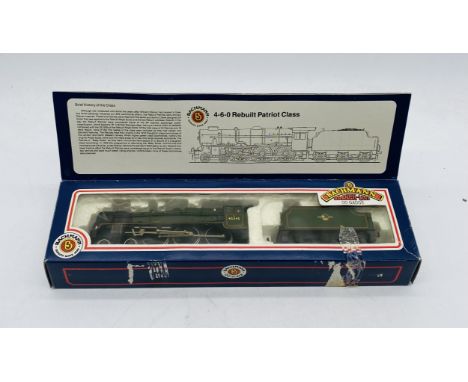 A boxed Bachmann Branch-Line OO gauge British Railways 4-6-0 Rebuilt Patriot Class "Planet" steam locomotive (45545) with ten