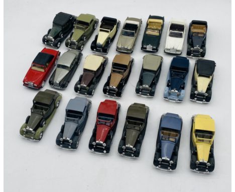A collection of unboxed Solido Rolls Royce die-cast cars including Phantom III, Corniche and Silver Cloud models - all 1:43 s